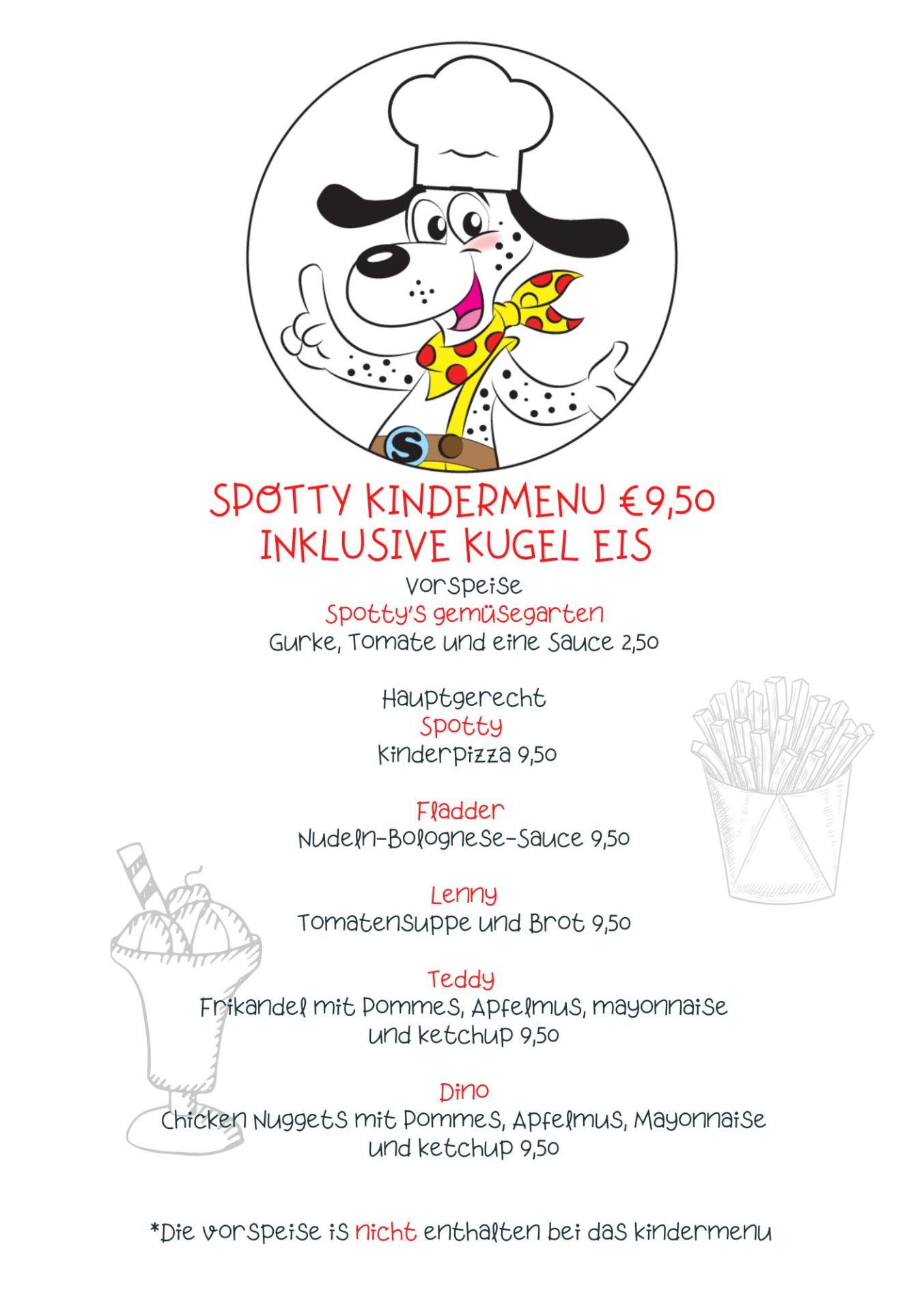 PapillonSpotty menu